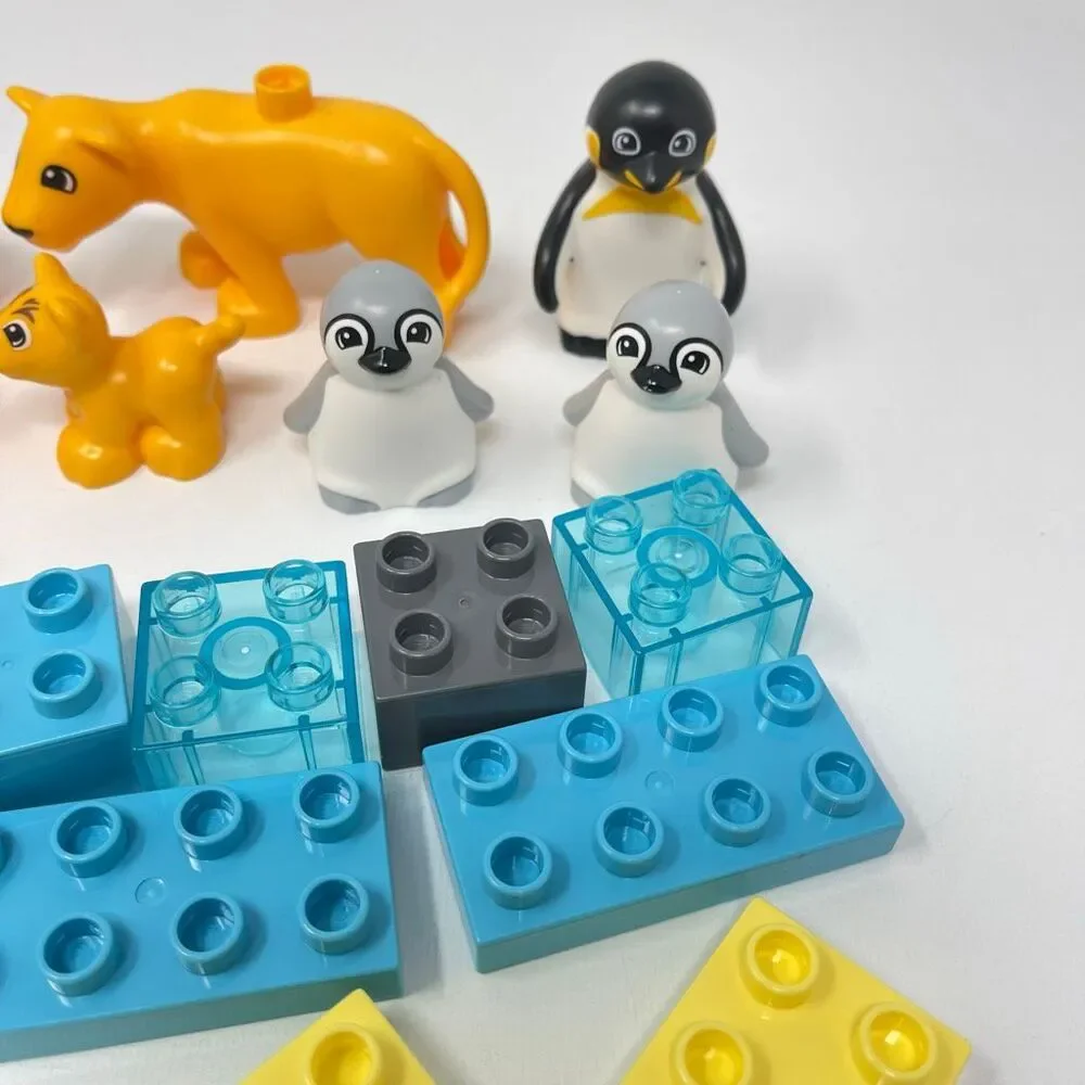 Lego Duplo Animal Families Penguins & Lions 10442 2 Sets Preowned Building Block